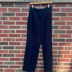 Dialogue Navy Blue High Rise Straight Leg Dress Pants Trousers
